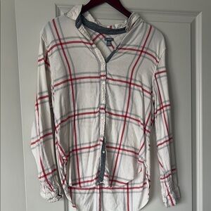 Plaid Button-Up Shirt